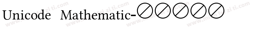 Unicode Mathematic字体转换